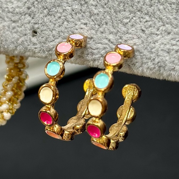 NWT Colorful Hoops Enamel Wholesale Earrings - Picture 1 of 3